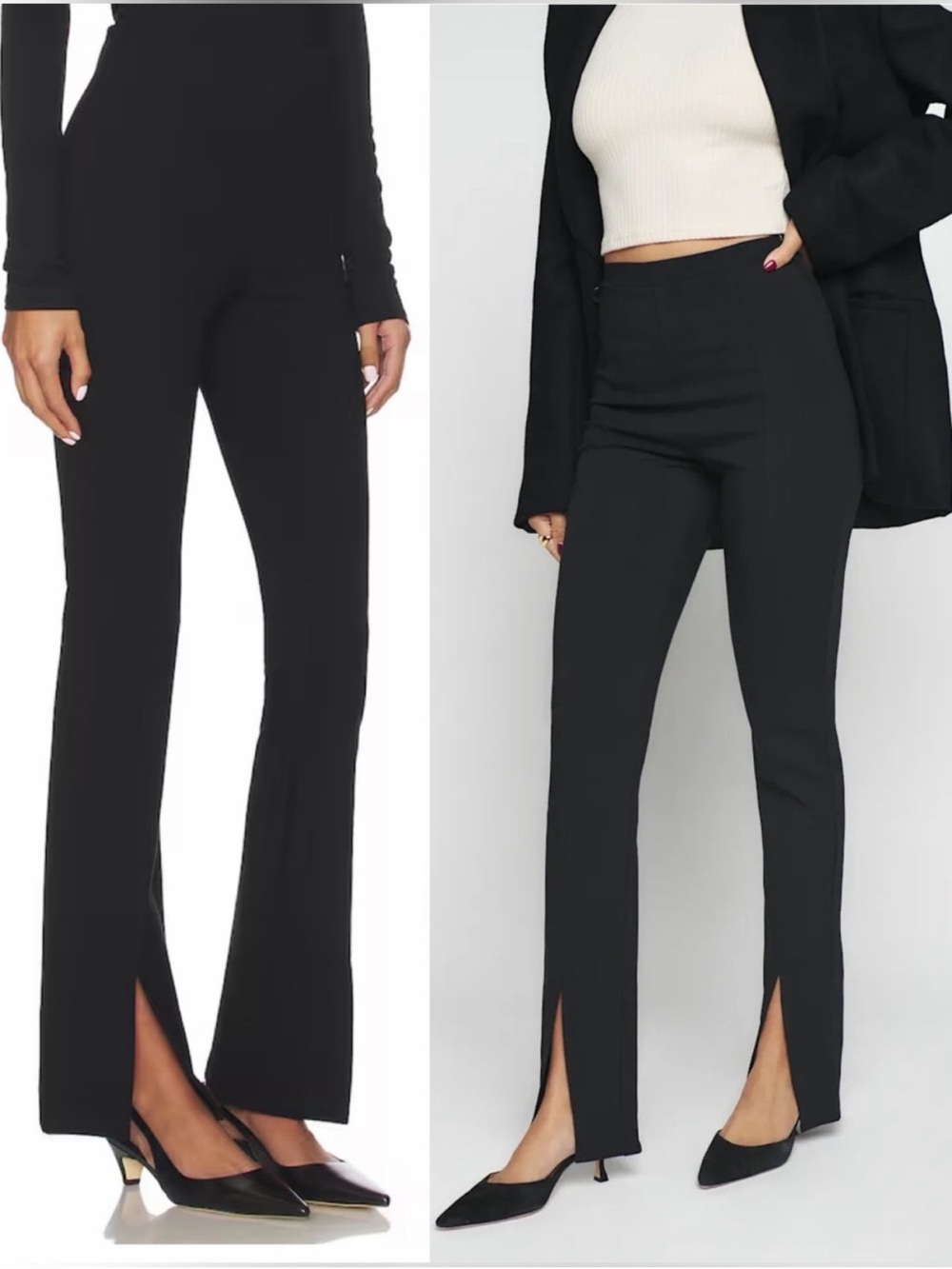 Reformation Black High-Waist Trousers